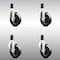 Service Caster 4 Inch 316SS Soft Rubber Wheel Swivel 1-1/4 Inch Expanding Stem Caster Set SCC SCC-SS316EX20S414-SRS-114-4 - alternate 1